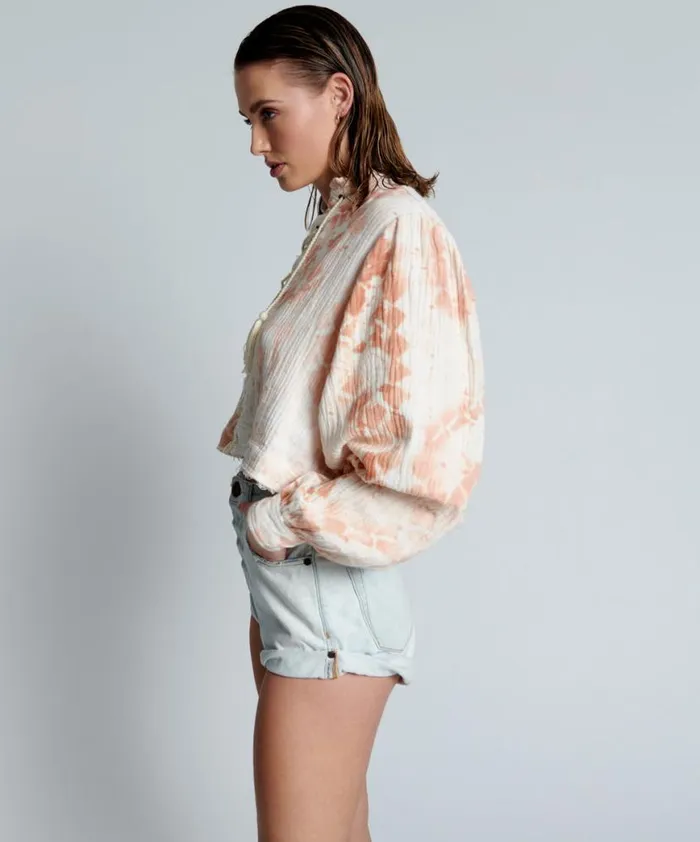 Women One Teaspoon Tops SOFT SNAKE RHIANNON TOP Women One Teaspoon Tops SOFT SNAKE RHIANNON TOP