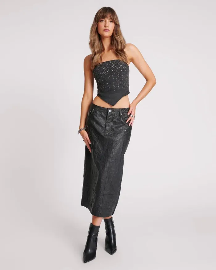 Women One Teaspoon Tops STUDDED SCARF BUSTIER TOP Women One Teaspoon Tops STUDDED SCARF BUSTIER TOP