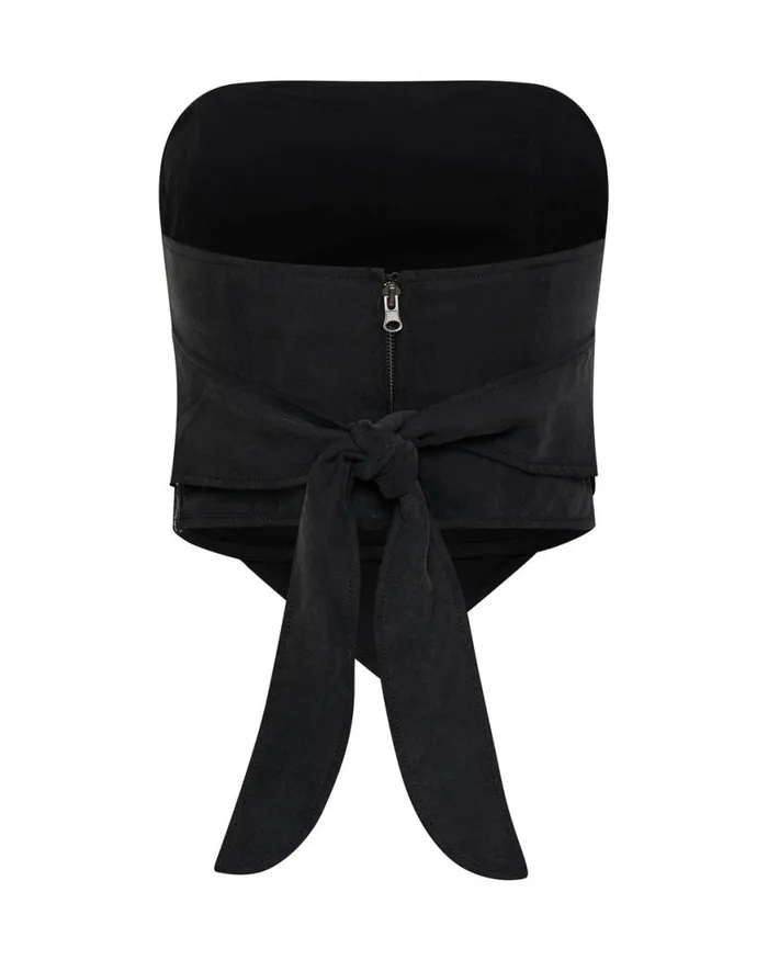 Women One Teaspoon Tops STUDDED SCARF BUSTIER TOP Women One Teaspoon Tops STUDDED SCARF BUSTIER TOP