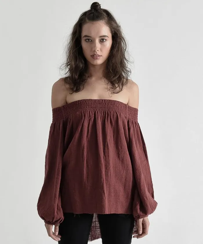 Women One Teaspoon Tops TAHITIAN PEARL MUSLIN TOP 0