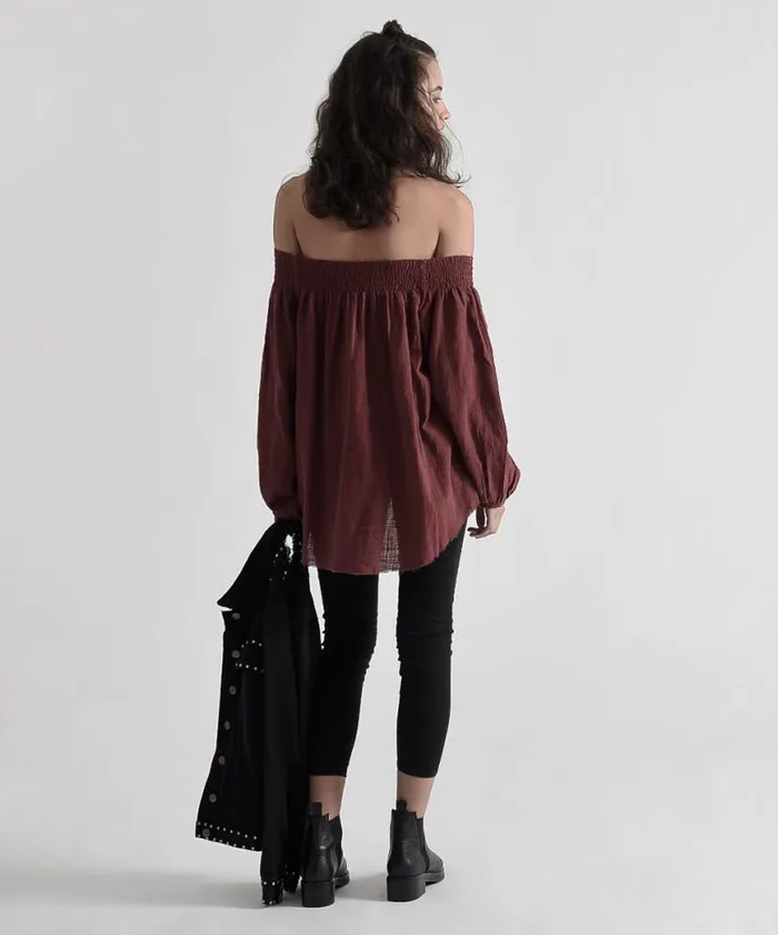Women One Teaspoon Tops TAHITIAN PEARL MUSLIN TOP 0 Women One Teaspoon Tops TAHITIAN PEARL MUSLIN TOP 0