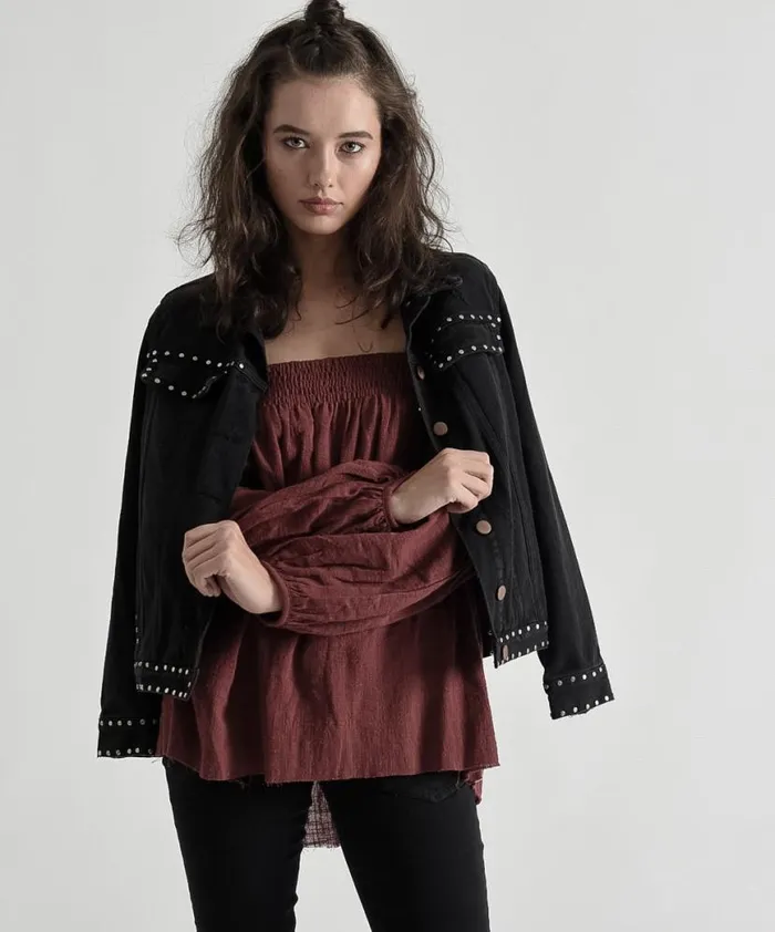 Women One Teaspoon Tops TAHITIAN PEARL MUSLIN TOP 0 Women One Teaspoon Tops TAHITIAN PEARL MUSLIN TOP 0