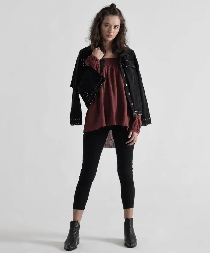 Women One Teaspoon Tops TAHITIAN PEARL MUSLIN TOP 0 Women One Teaspoon Tops TAHITIAN PEARL MUSLIN TOP 0