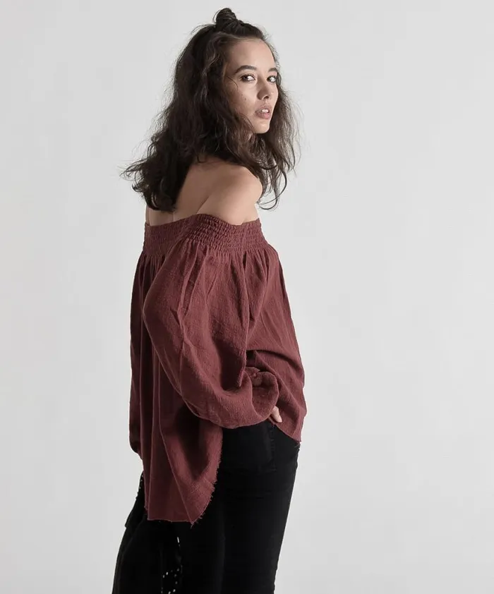 Women One Teaspoon Tops TAHITIAN PEARL MUSLIN TOP 0 Women One Teaspoon Tops TAHITIAN PEARL MUSLIN TOP 0