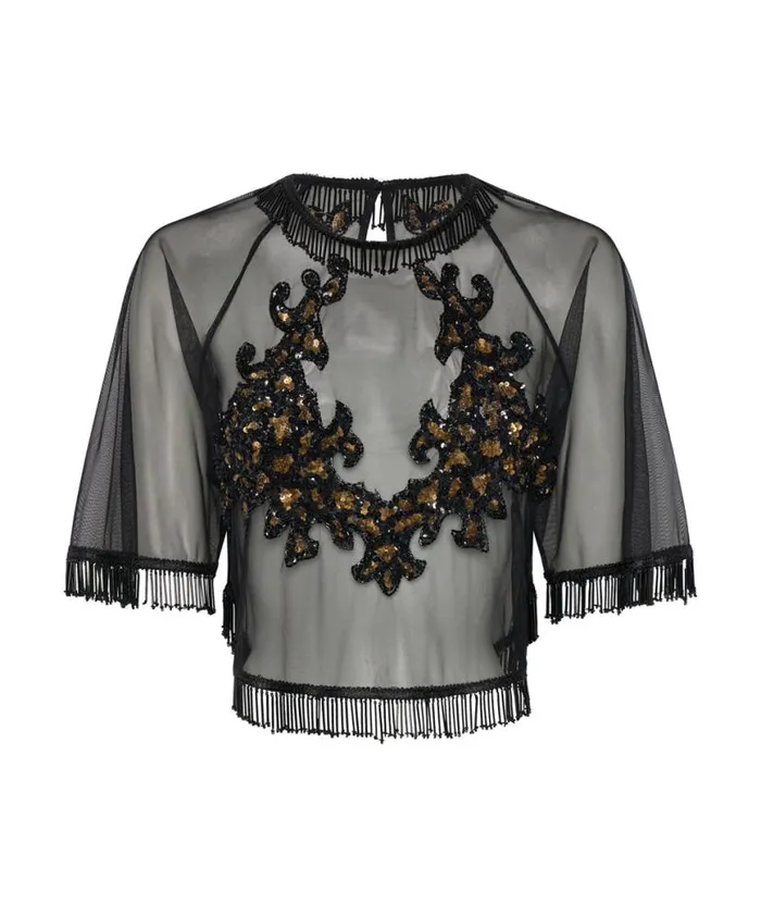 Women One Teaspoon Tops VANITY RAZZLE DAZZLE SEQUIN TOP Women One Teaspoon Tops VANITY RAZZLE DAZZLE SEQUIN TOP