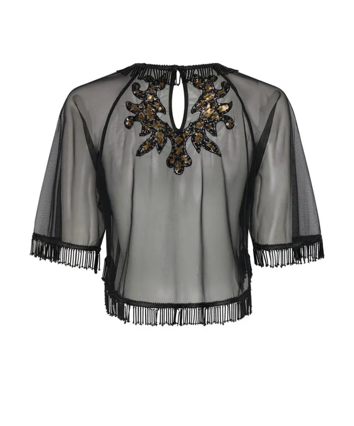 Women One Teaspoon Tops VANITY RAZZLE DAZZLE SEQUIN TOP Women One Teaspoon Tops VANITY RAZZLE DAZZLE SEQUIN TOP