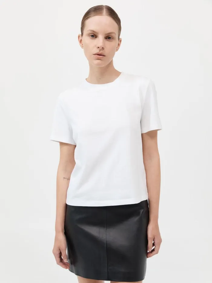 Women Organic Cotton Classic Tee White The UNDONE Tops Women Organic Cotton Classic Tee White The UNDONE Tops
