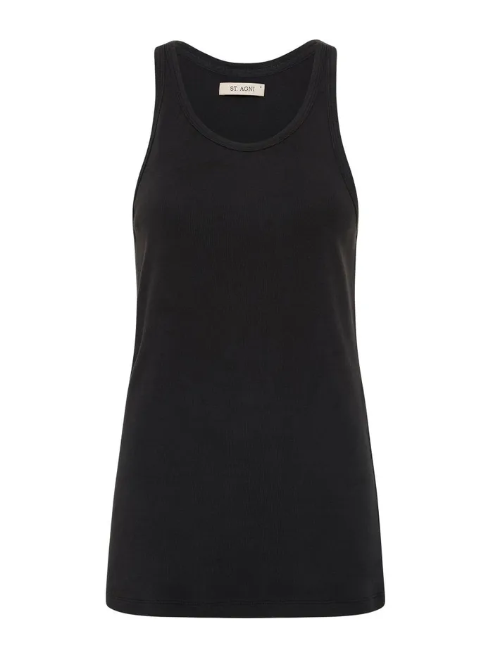Women Organic Cotton Everyday Tank Black The UNDONE Tops