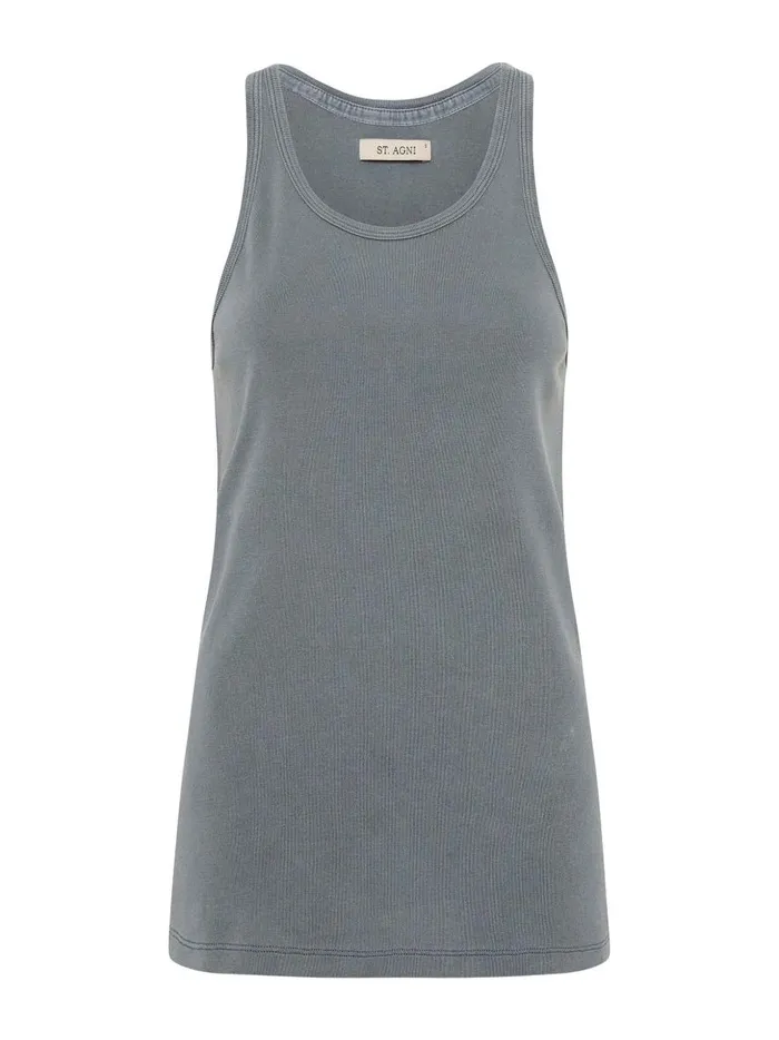 Women Organic Cotton Everyday Tank Diesel Grey The UNDONE Tops