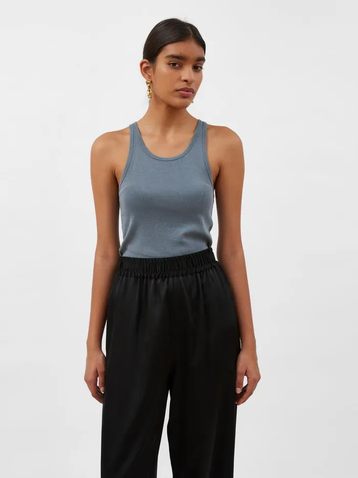 Women Organic Cotton Everyday Tank Diesel Grey The UNDONE Tops