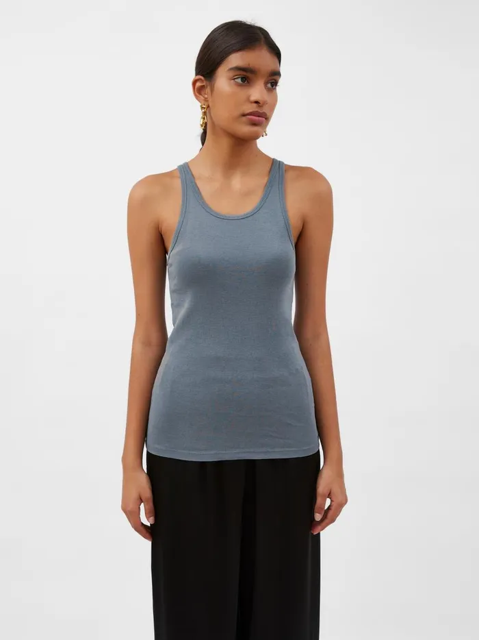 Women Organic Cotton Everyday Tank Diesel Grey The UNDONE Tops