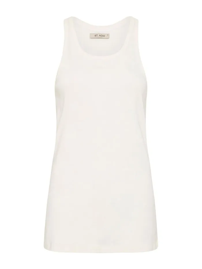 Women Organic Cotton Everyday Tank White The UNDONE Tops