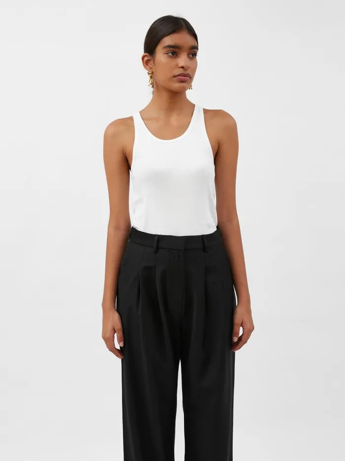Women Organic Cotton Everyday Tank White The UNDONE Tops