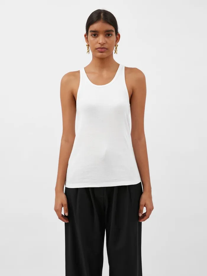 Women Organic Cotton Everyday Tank White The UNDONE Tops