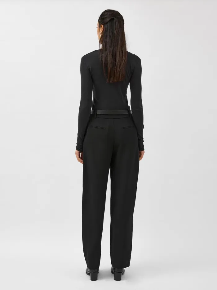 Women Organic Cotton Long Sleeve Top Black The UNDONE Tops