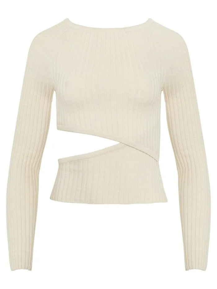Women Origami Top Ivory The UNDONE Tops