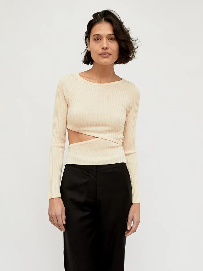 Women Origami Top Ivory The UNDONE Tops