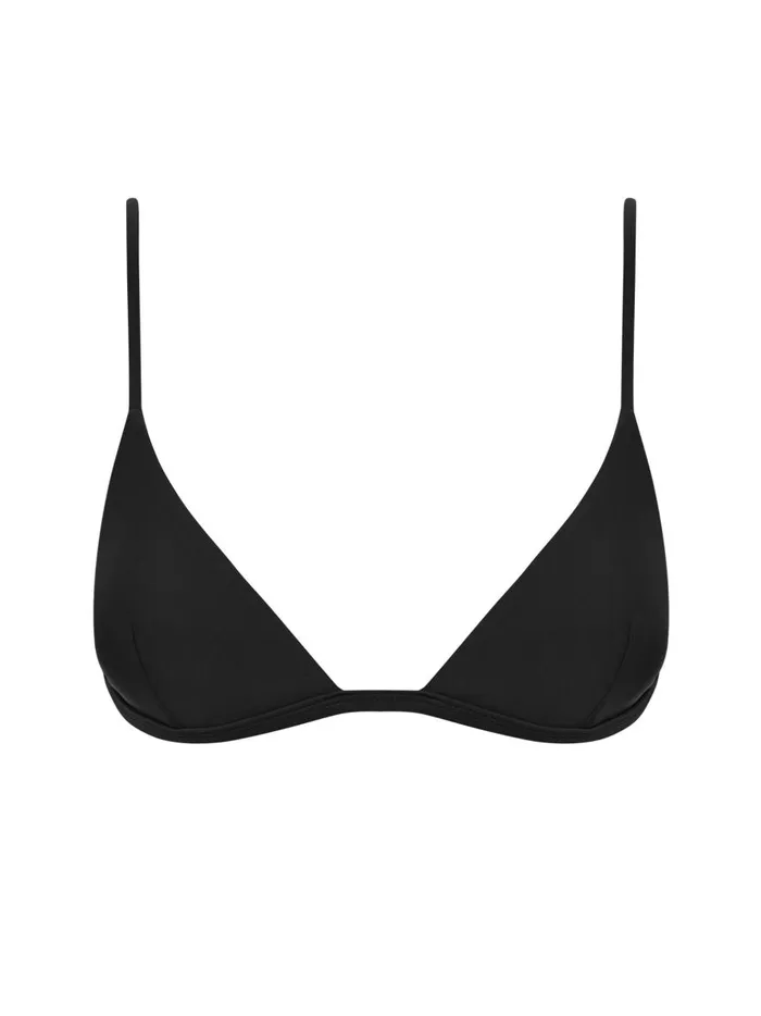 Women Petite Triangle Top Black The UNDONE Swimwear