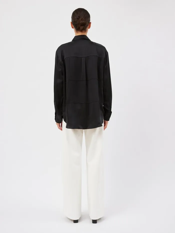 Women Pierre Shirt Black The UNDONE Tops