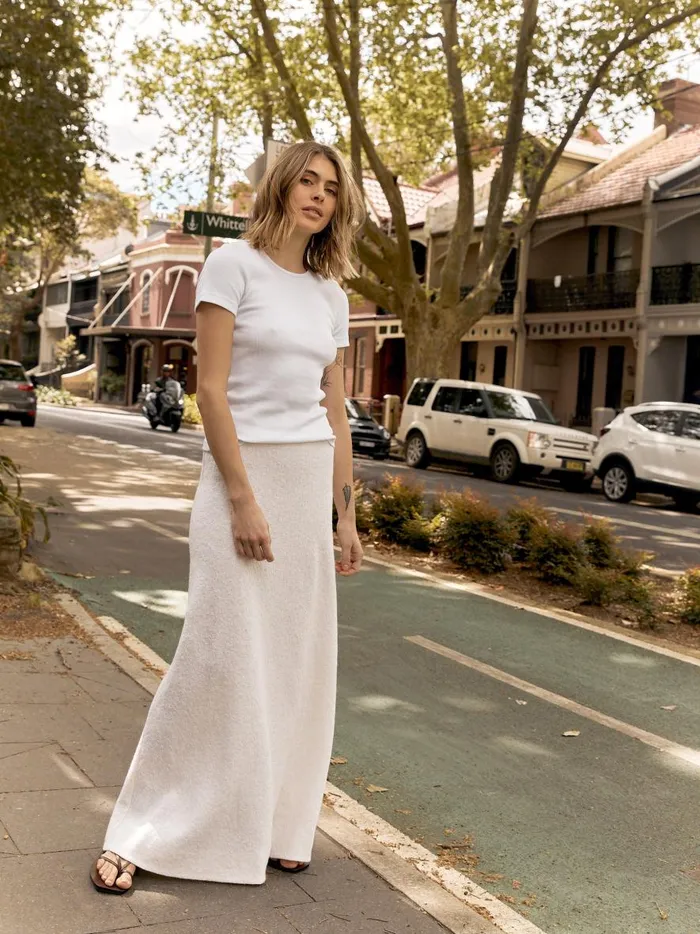 Women Pila Maxi Skirt Crema The UNDONE Skirts