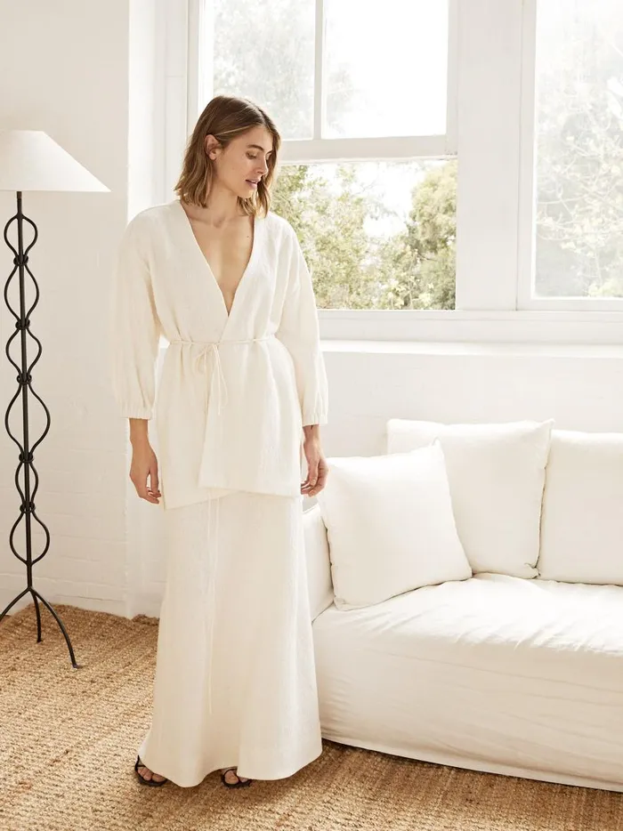 Women Pila Maxi Skirt Crema The UNDONE Skirts