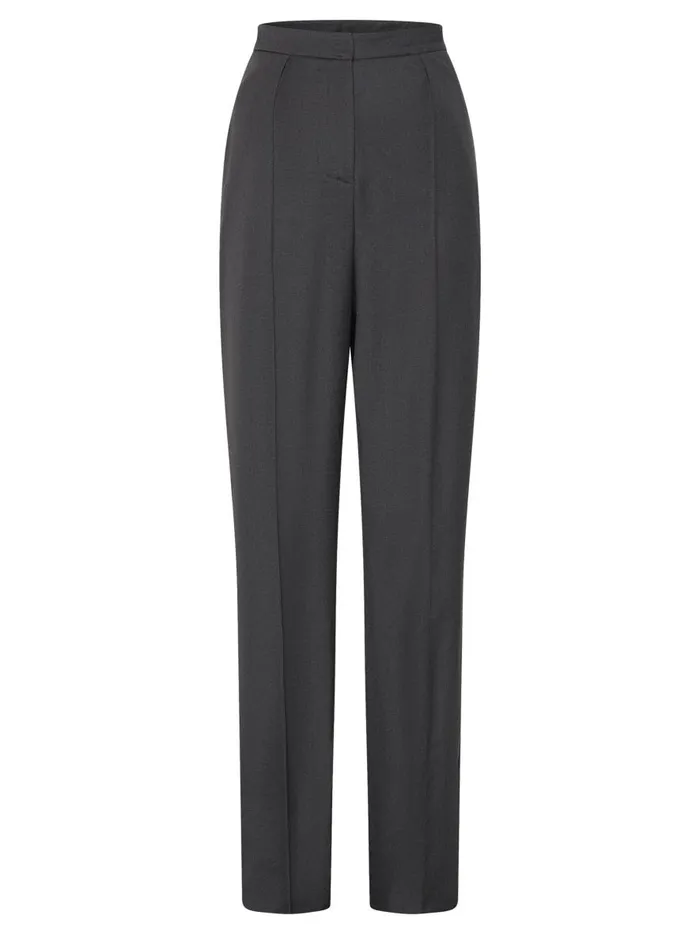 Women Pinstitch Detail Trouser Dark Grey The UNDONE Pants