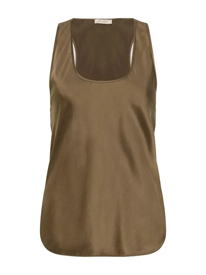 Women Racer Back Bias Tank Kelp The UNDONE Tops