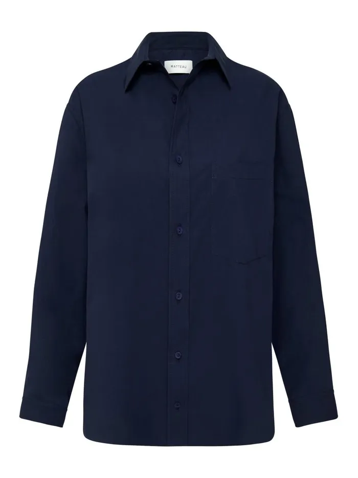 Women Relaxed Shirt Navy The UNDONE Maternity