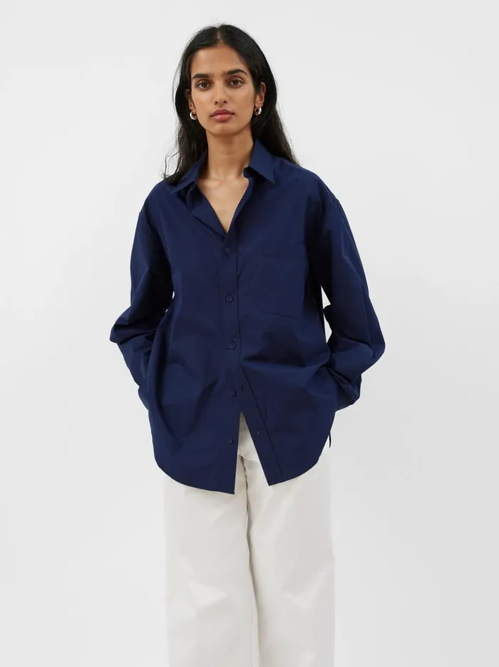 Women Relaxed Shirt Navy The UNDONE Maternity Women Relaxed Shirt Navy The UNDONE Maternity