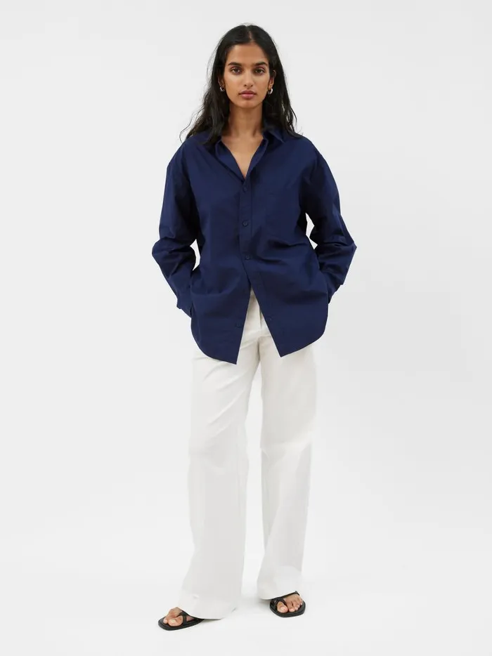 Women Relaxed Shirt Navy The UNDONE Maternity Women Relaxed Shirt Navy The UNDONE Maternity