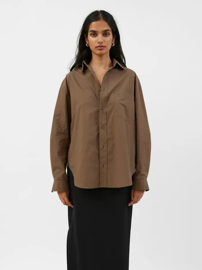 Women Relaxed Shirt Olive The UNDONE Tops