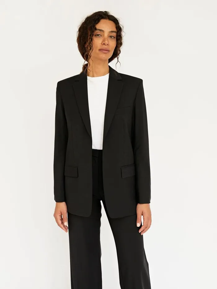 Women Relaxed Tailored Blazer Black The UNDONE Jackets
