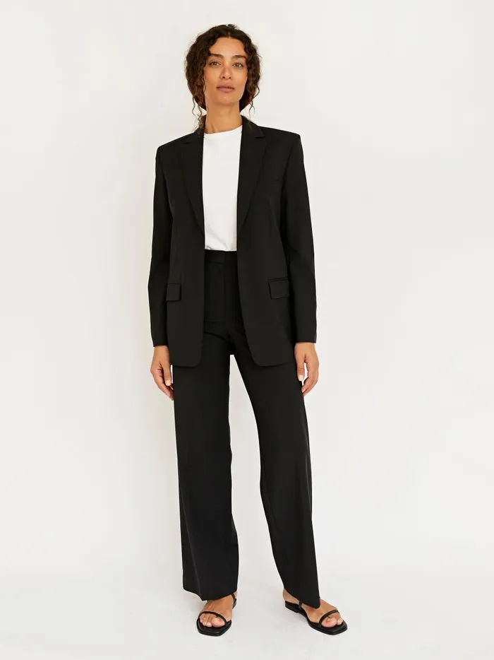 Women Relaxed Tailored Blazer Black The UNDONE Jackets