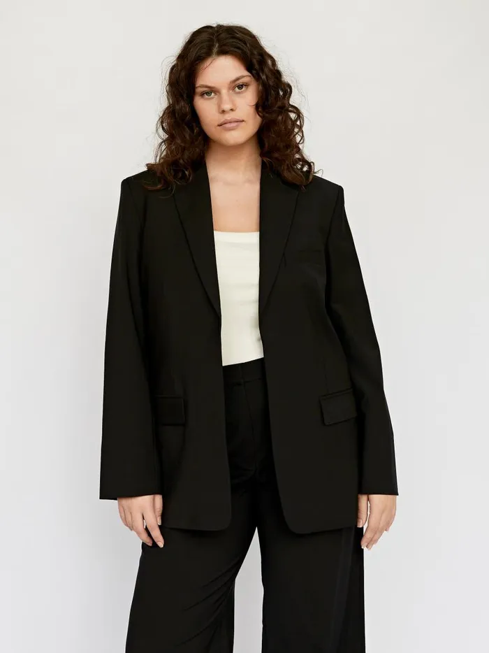 Women Relaxed Tailored Blazer Black The UNDONE Jackets