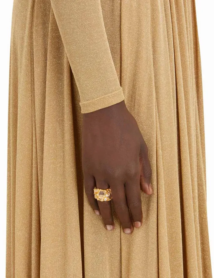 Women Rings Zimmermann Crystal Swirl Ring Goldtransparent Quartz