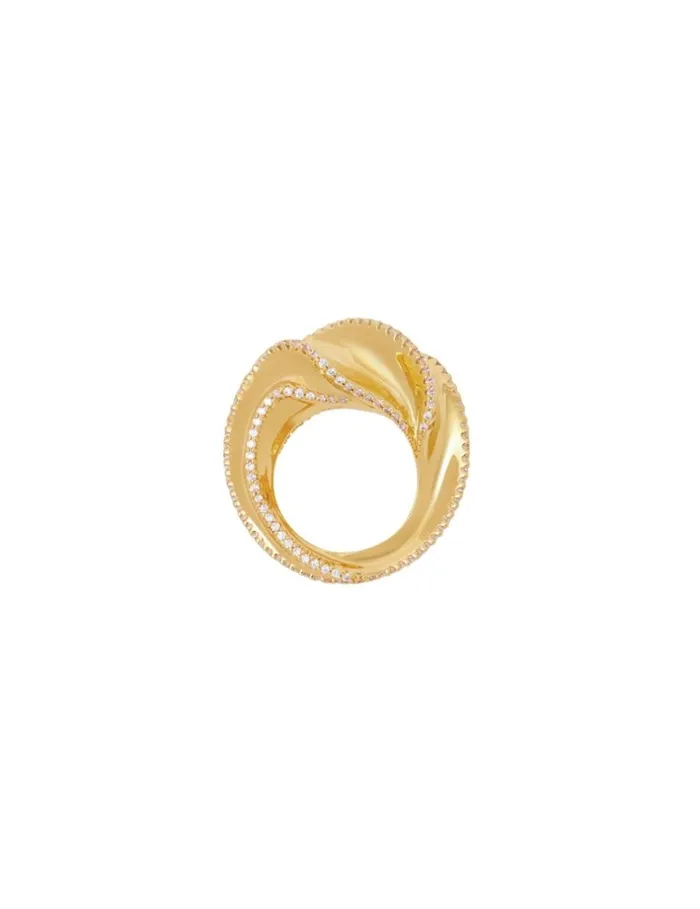 Women Rings Zimmermann Paint Stroke Ring Gold