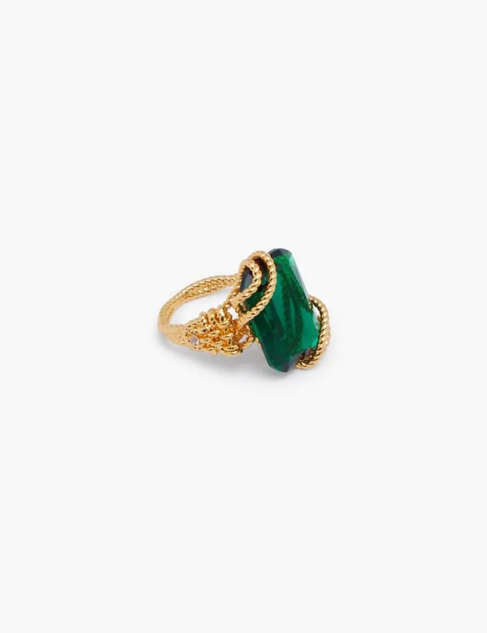Women Rings Zimmermann Tangled Rope Cocktail Ring Goldemerald