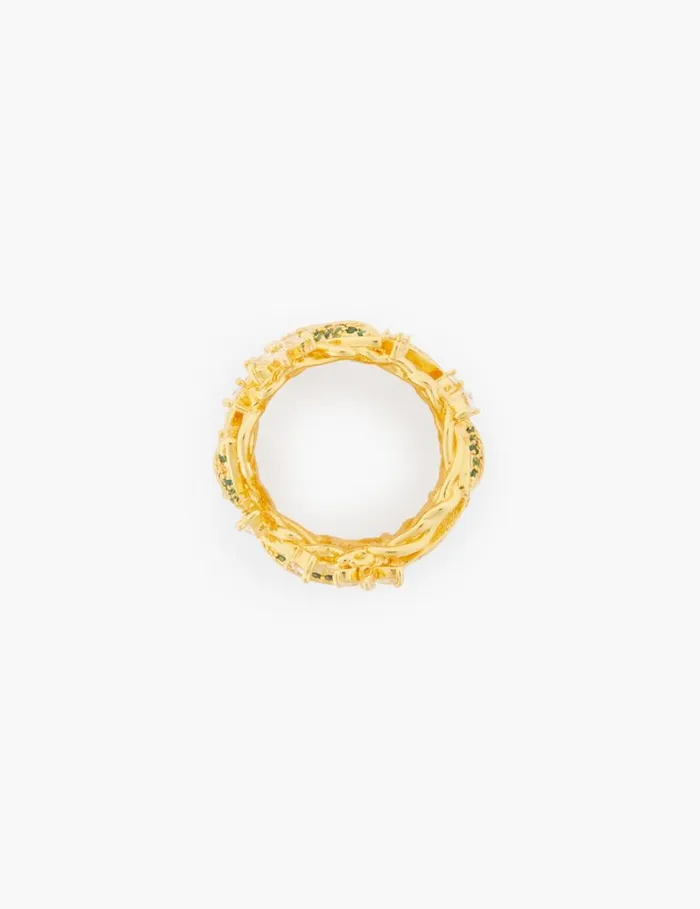 Women Rings Zimmermann Zimmermann Bloom Band Ring Goldgreen