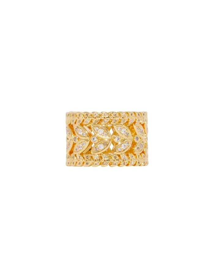 Women Rings Zimmermann Zimmermann Laurel Band Ring Gold