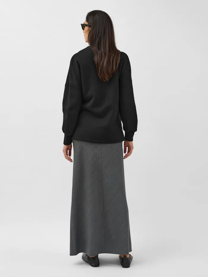 Women Riva Bias Skirt Charcoal Melange The UNDONE Skirts