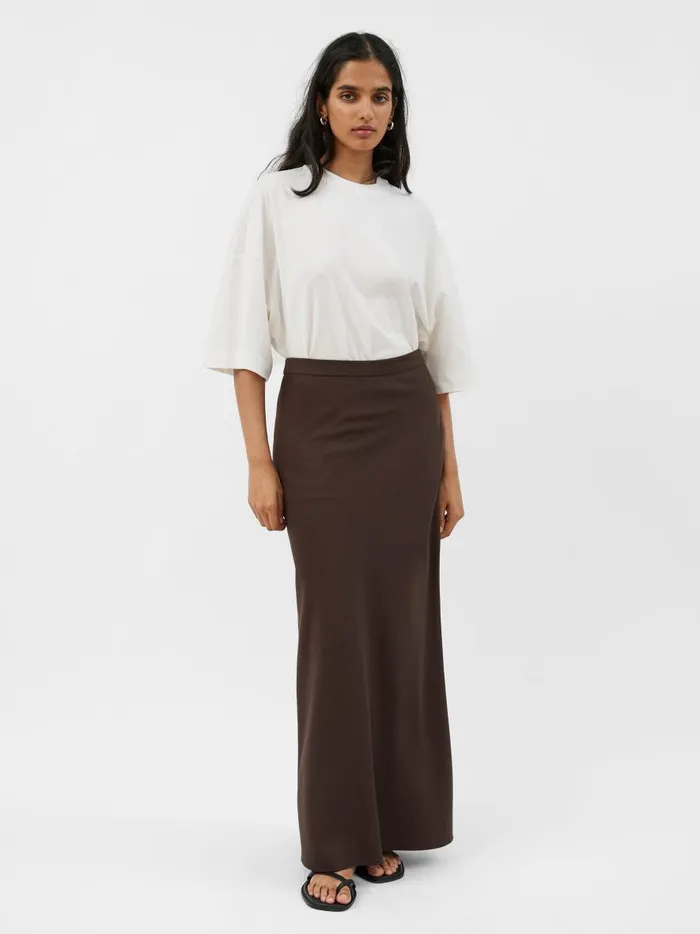 Women Riva Bias Skirt Chocolate The UNDONE Skirts