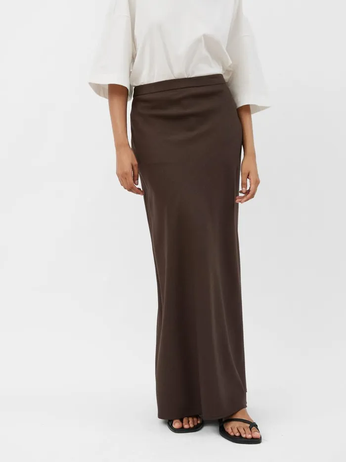 Women Riva Bias Skirt Chocolate The UNDONE Skirts
