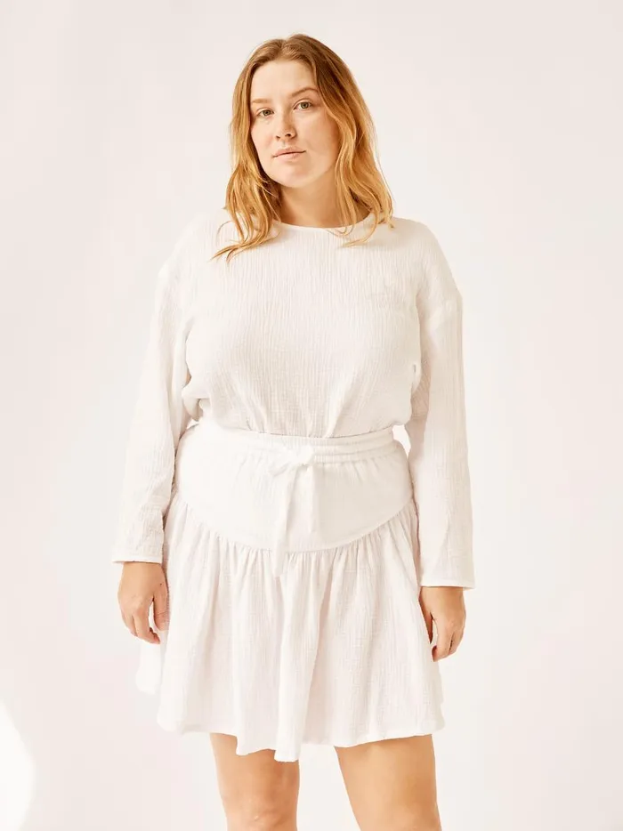 Women Romance Mini Skirt White The UNDONE Skirts