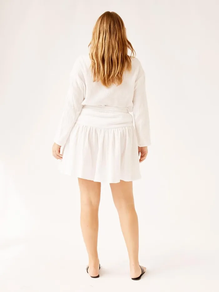 Women Romance Mini Skirt White The UNDONE Skirts