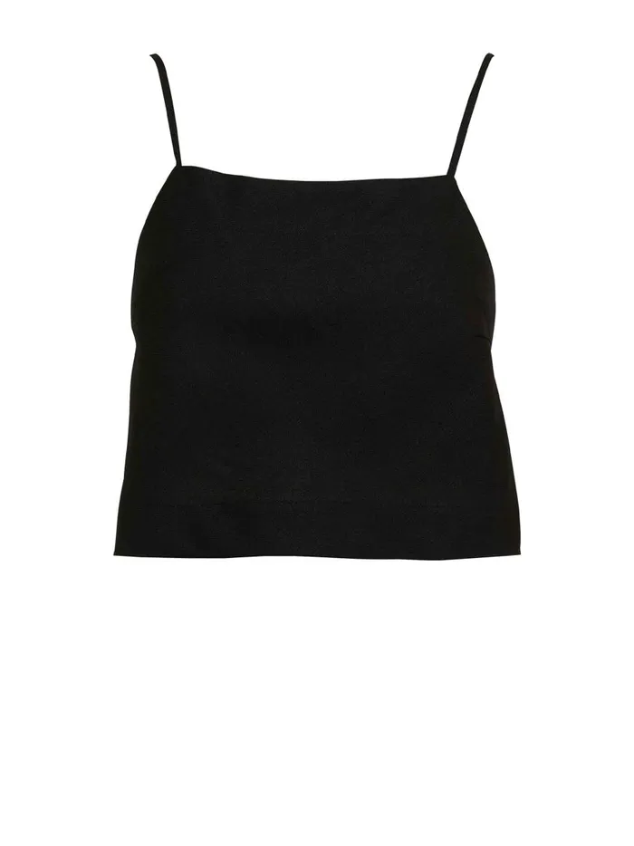 Women Rouleau Cami Top Black The UNDONE Tops