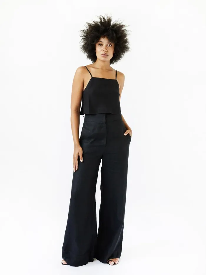 Women Rouleau Cami Top Black The UNDONE Tops