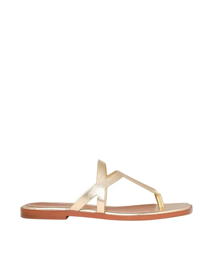 Women Sandals Zimmermann Zimmermann Bay Thong Gold