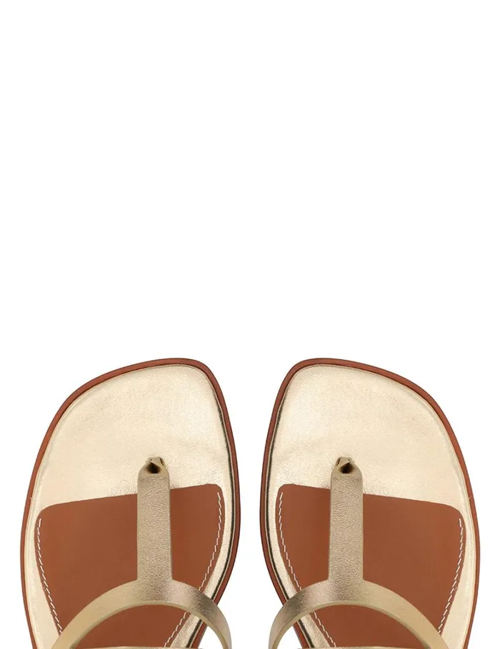 Women Sandals Zimmermann Zimmermann Bay Thong Gold