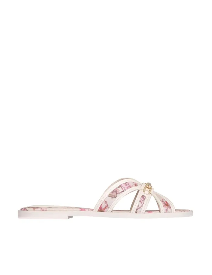 Women Sandals Zimmermann Zimmermann Prisma Slide Coral Hibiscus