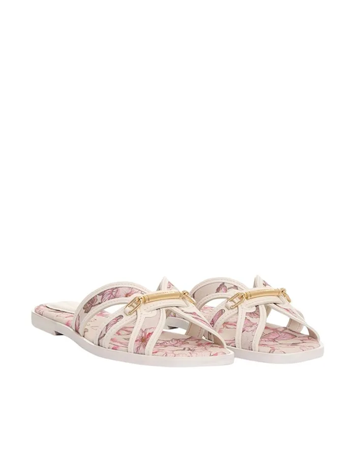 Women Sandals Zimmermann Zimmermann Prisma Slide Coral Hibiscus